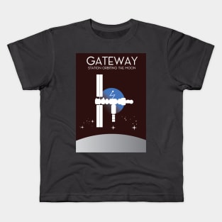 Gateway Space Station orbing the Moon Kids T-Shirt